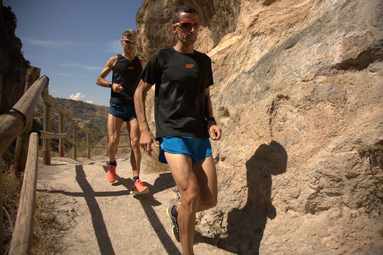 Runners on a trail near Granada, south of Spain.